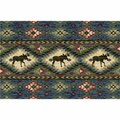 Mayberry Rug 30 x 46 in. Cozy Cabin Yukon Printed Nylon Kitchen Mat & Rug, Blue CC10519 30X46